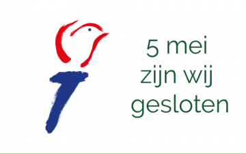 5 mei zijn wij gesloten