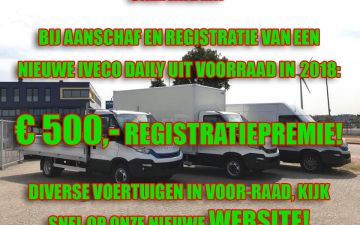 500,- registratiepremie op onze voorraad auto's in 2018!