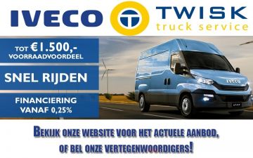 Tot € 1500,- registratievoordeel op een IVECO Daily uit voorraad!