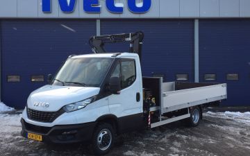 Hummel kozijnen - Iveco Daily 50C18 + kraan/twisk bak